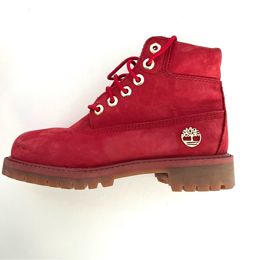 Timberland Fire Red Waterproof Leather Boot